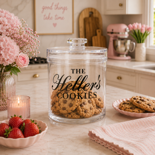 Lucite Cookie Jar