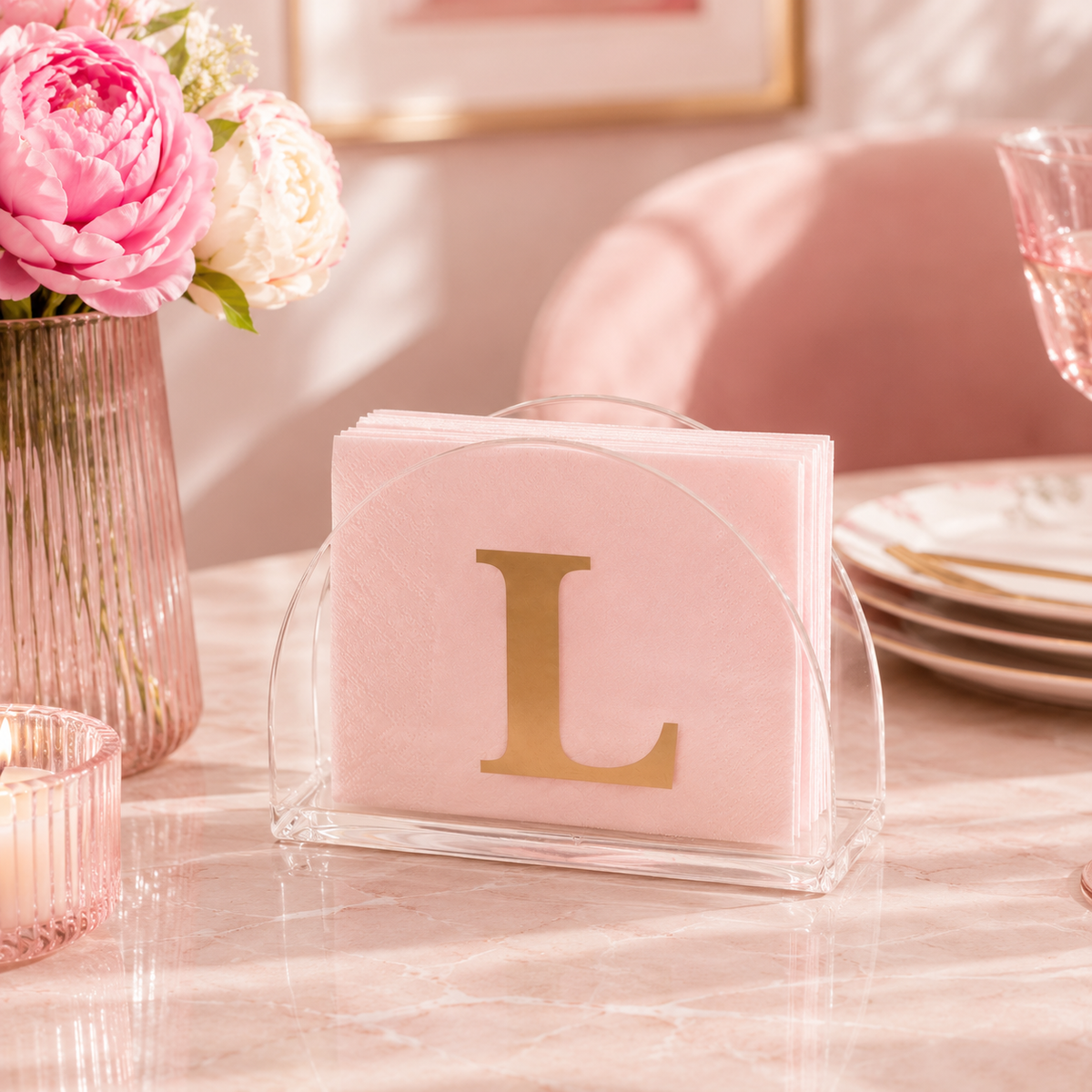 Lucite Napkin Holder