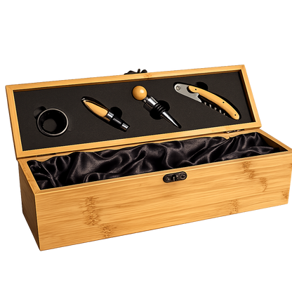 Wine Box and Opener Set